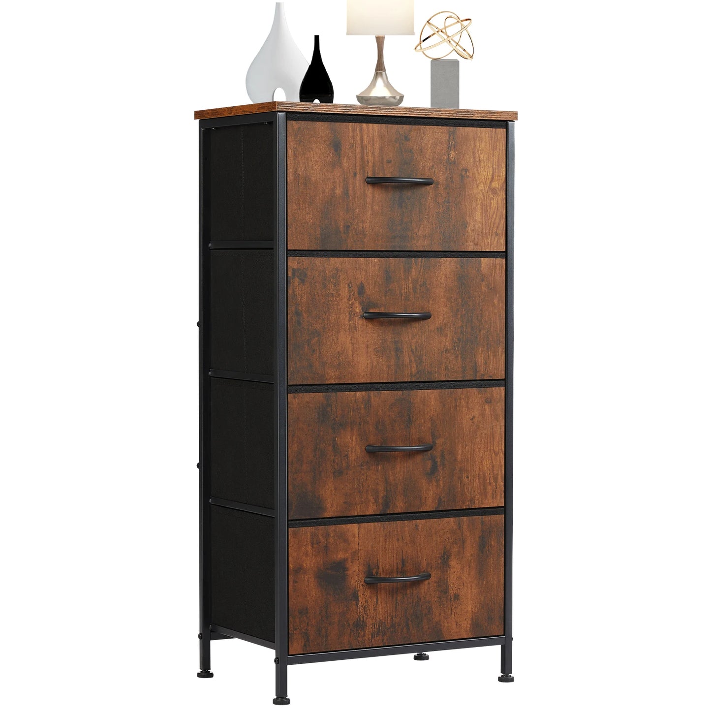 4 Fabric Drawers Dresser Clothes Storage