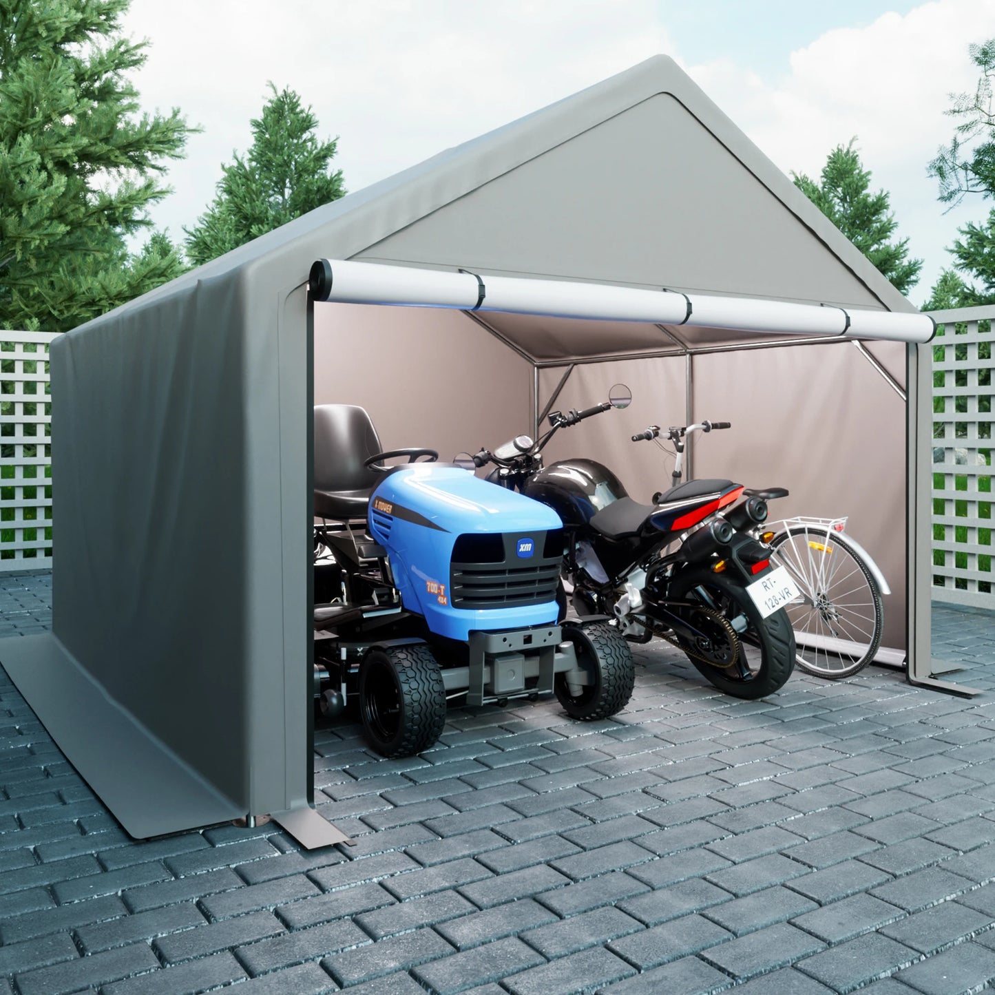 10x10 ft Heavy Duty Portable Outdoor Garage Shed