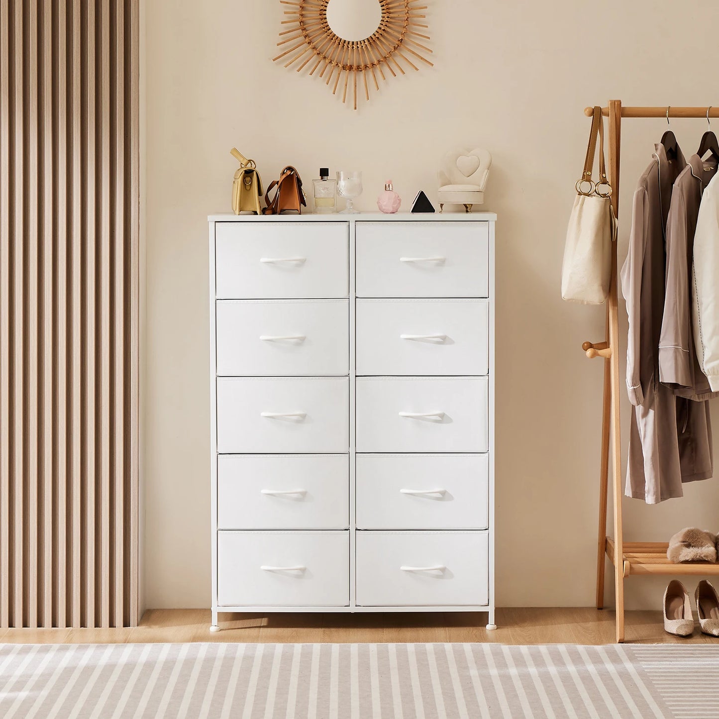 10 Drawers Wardrobe Steel Frame Closet