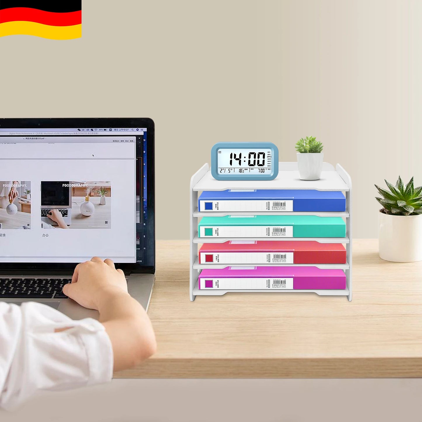 5 Trays Paper Desk Organizer