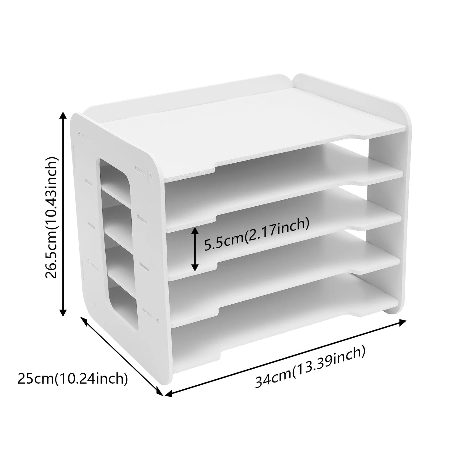 5 Trays Paper Desk Organizer