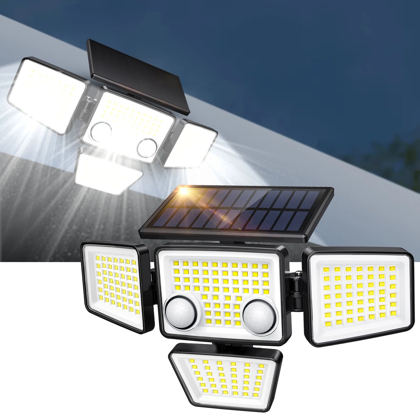 LED Motion Sensor Outdoor Solar Lights for Backyard Yard Patio