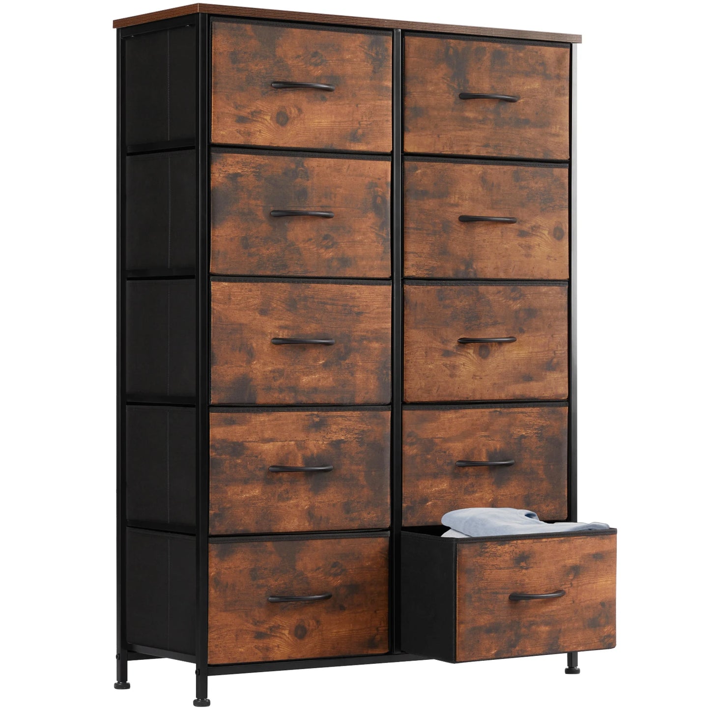 10 Drawers Wardrobe Steel Frame Closet