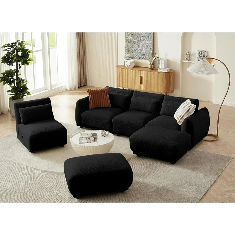 Modular U Shaped Convertible Sectional Sofa Couch for the Living Room