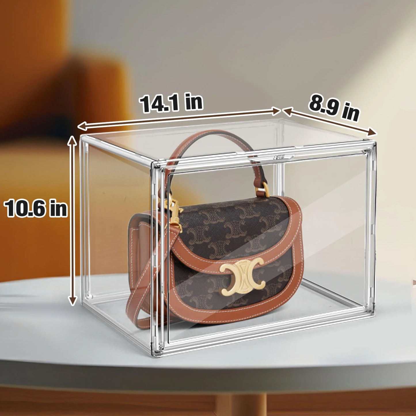 1PCS X-Large Clear Acrylic Handbag Storage Organizer