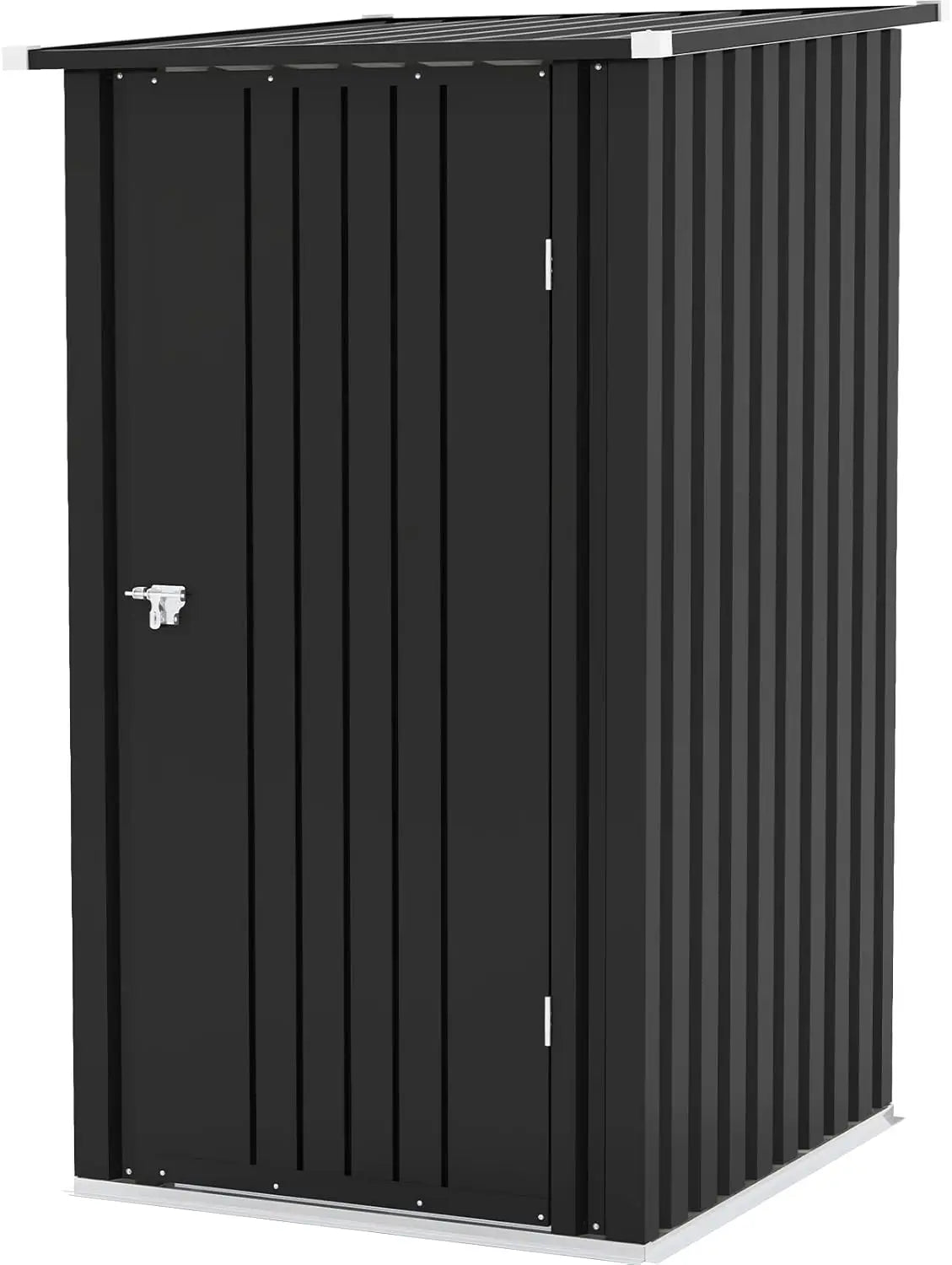 3 x 3 FT Small Outdoor Garden Tool Storage Shed with Sloping Roof and Single Lockable Door