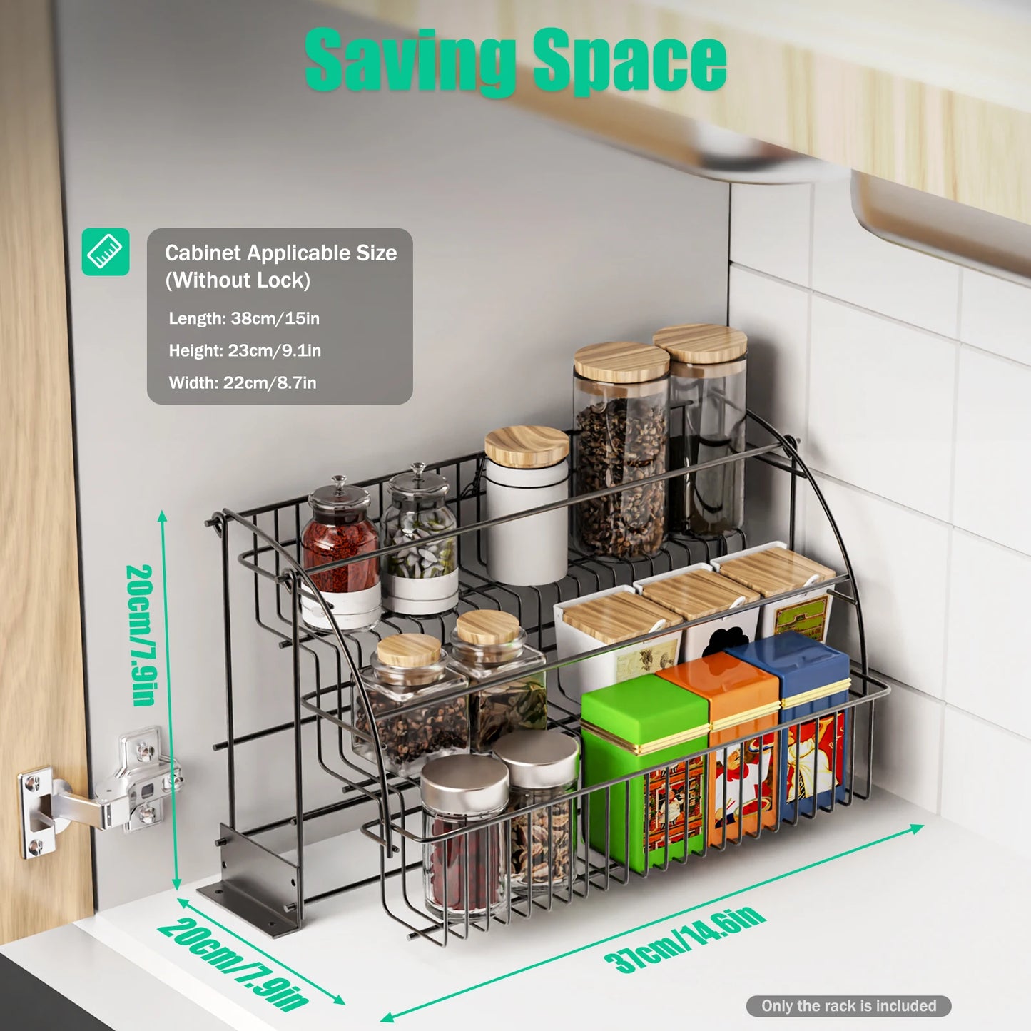 3 Tier Pull Down Spice Rack Organizer