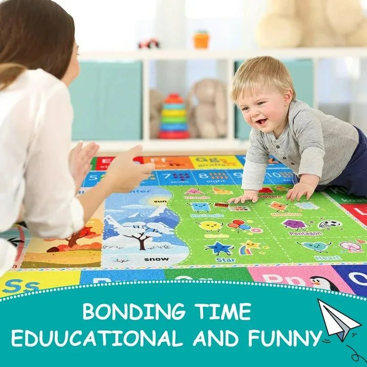 Colorful Educational & Fun Gaming Area Rugs for Kids Room, Bedroom, Playroom