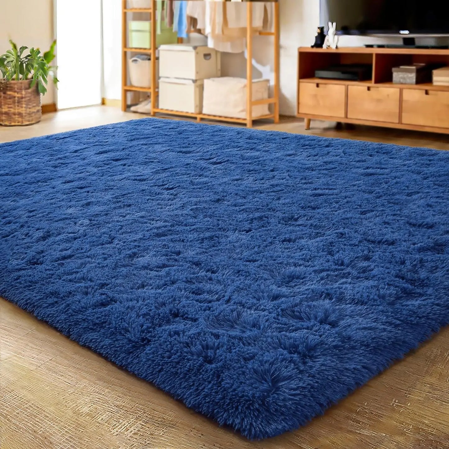 Plush, Fluffy Soft Anti-Skid Durable Area Carpet for Living Room, Girls Bedroom, or Kids Room
