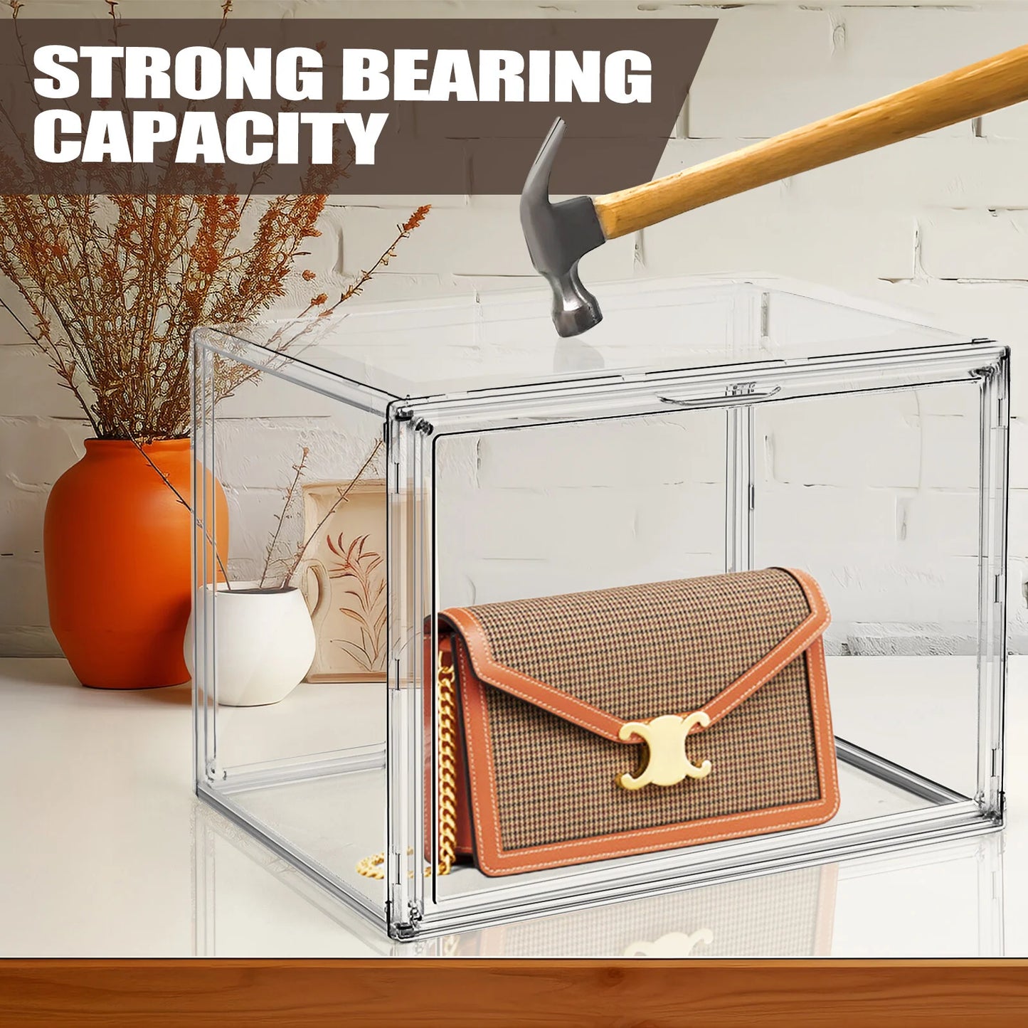 1PCS X-Large Clear Acrylic Handbag Storage Organizer