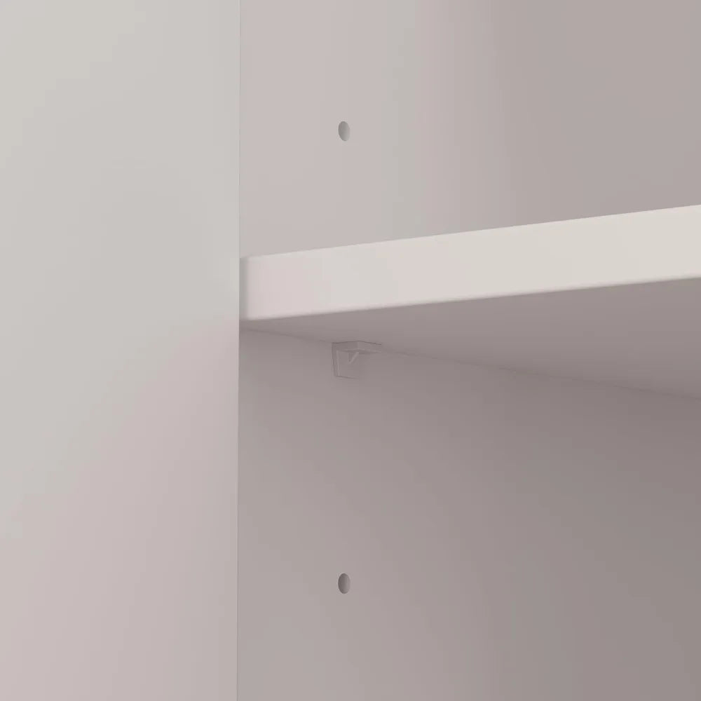 Freestanding Kitchen Pantry with 3 Glass Doors, Tall Kitchen Pantry Cabinet, 5-Tier Shelves, and Large Storage Cabinet Cupboard