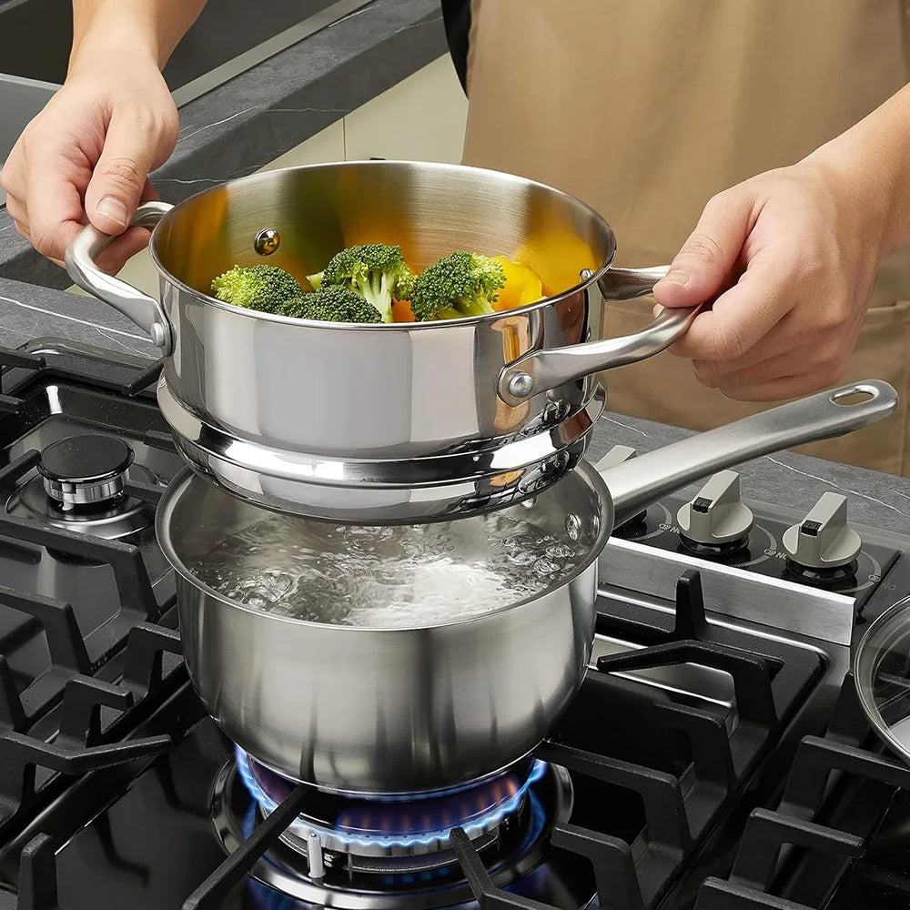 10pcs Stainless Steel Oven Safe Cookware Set