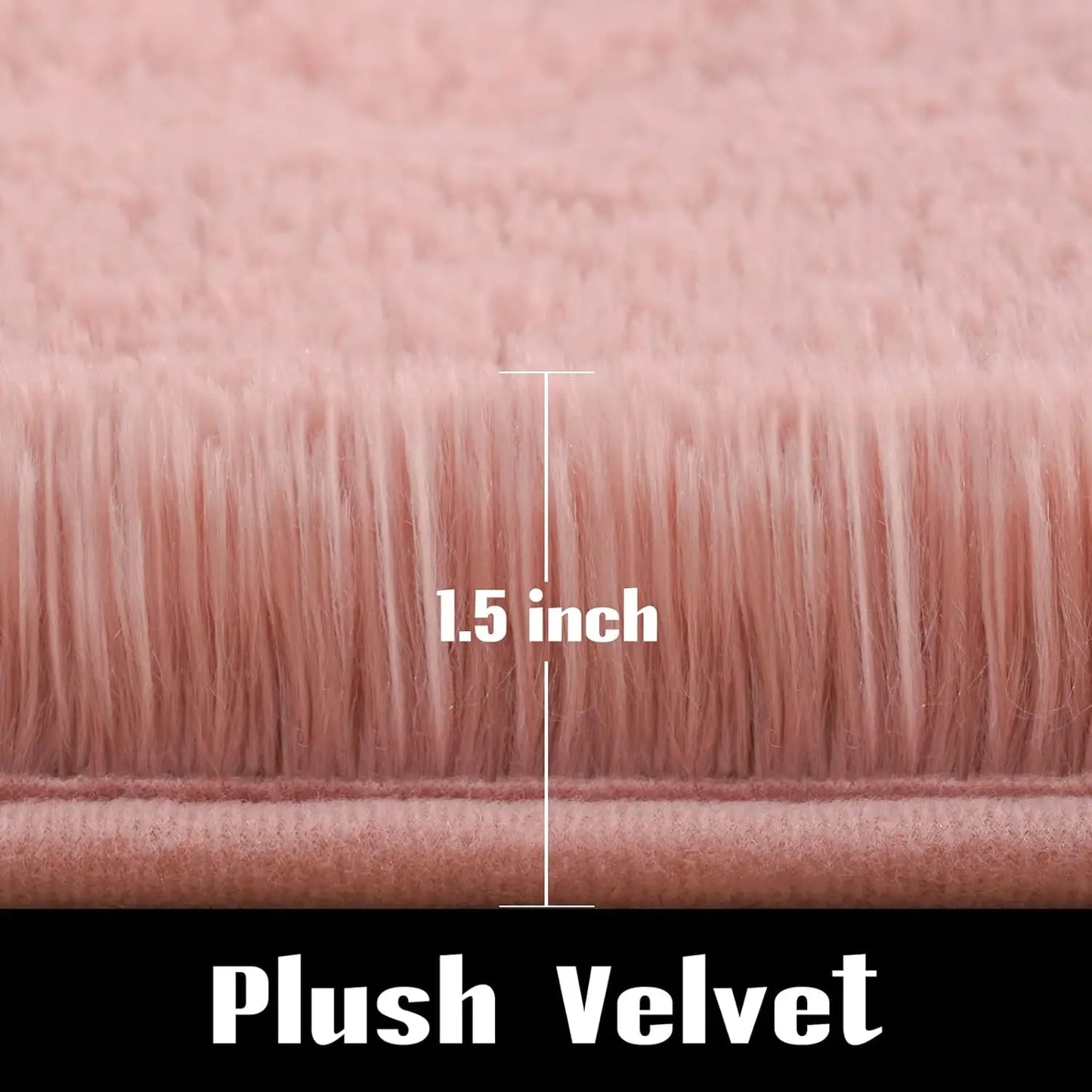 Plush, Fluffy Soft Anti-Skid Durable Area Carpet for Living Room, Girls Bedroom, or Kids Room