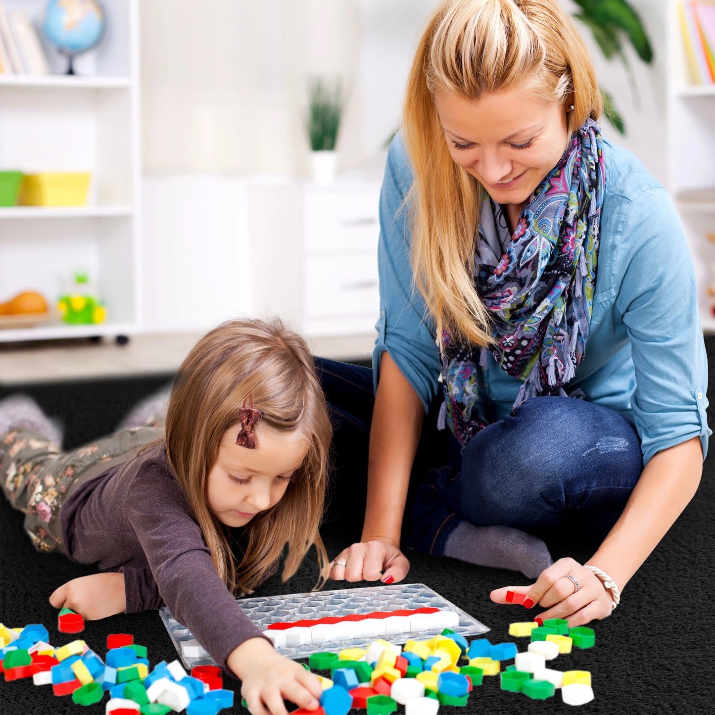 Large Rectangular Soft Non-Slip Black Rugs for Living Room, Bedside or Game Mat