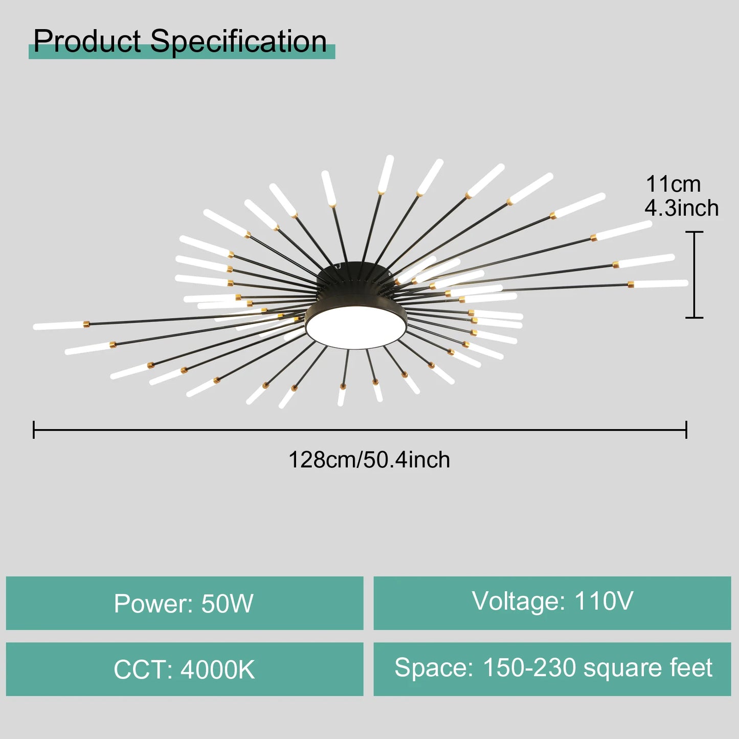 Gold Black Modern LED Chandeliers for Living Room or Bedroom Ceiling