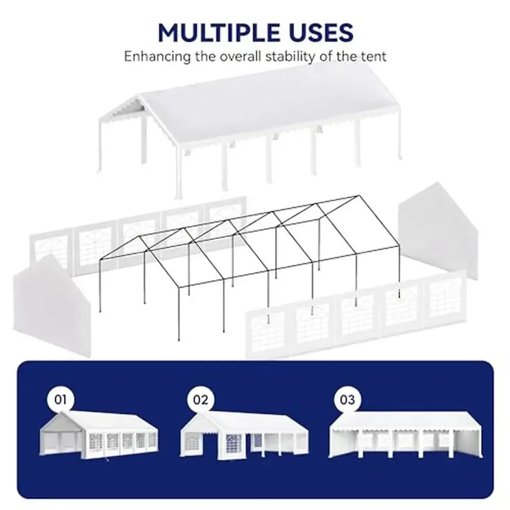 32'x16' Outdoor Wedding Event Canopy with Removable Sidewalls