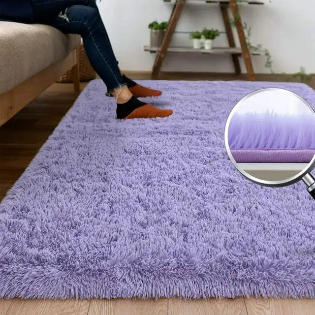 Plush, Fluffy Soft Anti-Skid Durable Area Carpet for Living Room, Girls Bedroom, or Kids Room
