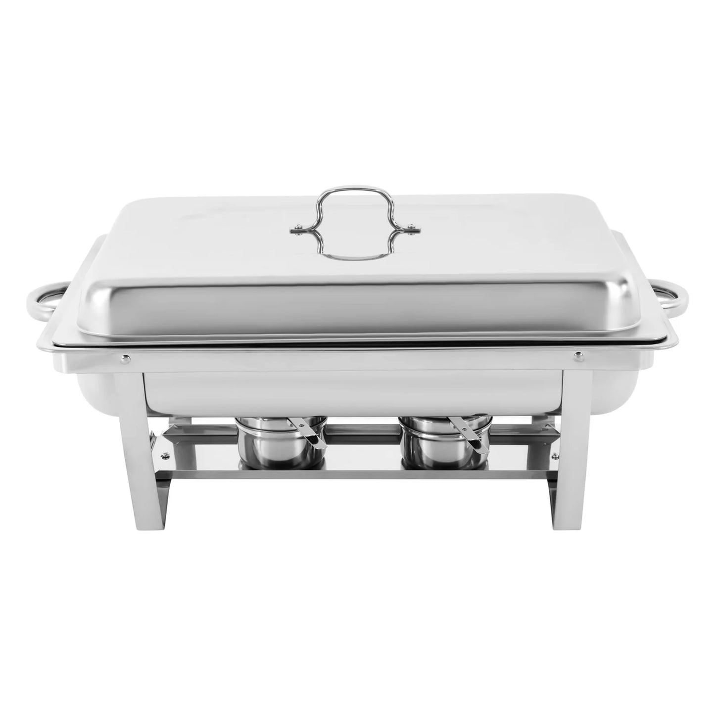 7.5L Rectangular Stainless Steel Buffet Chafing Dish Warmer with Folding Frame for Party Banquet