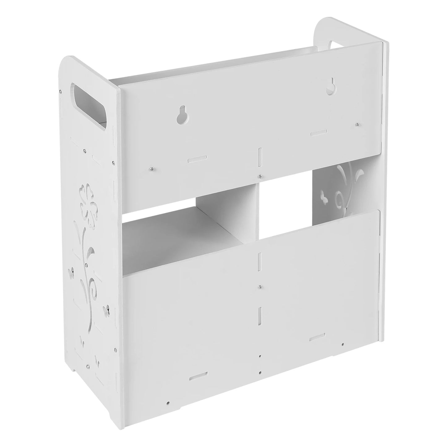 38x18x43cm Wall-Mounted Bathroom 2 drawer Storage, Organizer Cabinet for Bathroom, Bedroom