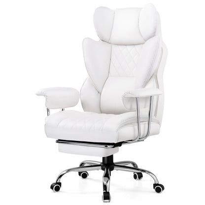 Big and Tall Gaming Chair with Pocket, Spring Lumbar Support, Ergonomic , for Office Chair with Footrest