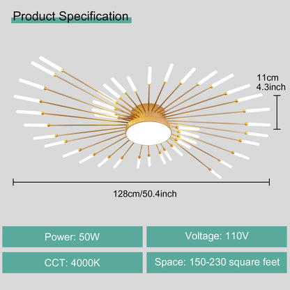 Gold Black Modern LED Chandeliers for Living Room or Bedroom Ceiling