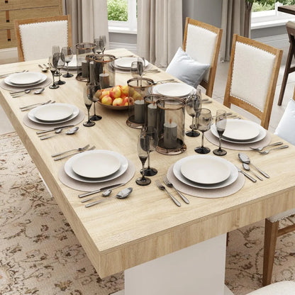 Large Modern 78.7" Rectangular Dining Table for 4-8 People