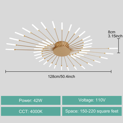 Gold Black Modern LED Chandeliers for Living Room or Bedroom Ceiling
