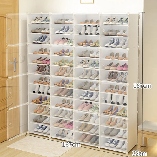 Free Standing Multi-Layer Dust and Waterproof Large Shoe Organizer Rack