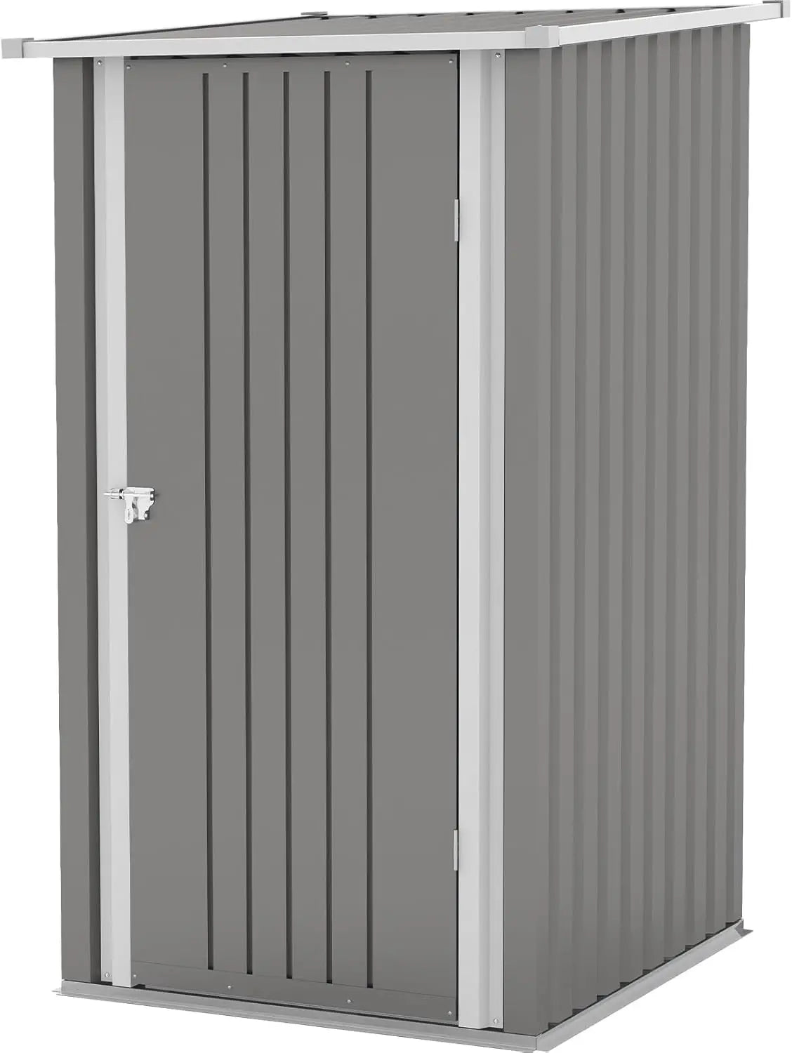 3 x 3 FT Small Outdoor Garden Tool Storage Shed with Sloping Roof and Single Lockable Door