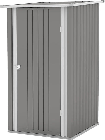 3 x 3 FT Small Outdoor Garden Tool Storage Shed with Sloping Roof and Single Lockable Door