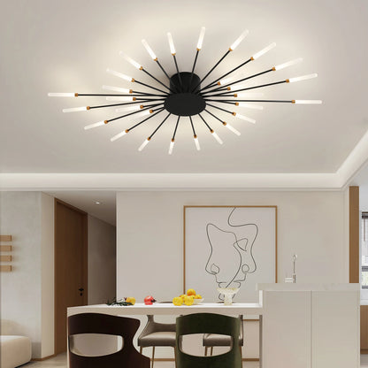 Gold Black Modern LED Chandeliers for Living Room or Bedroom Ceiling