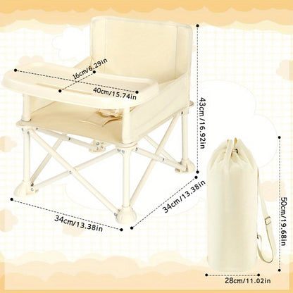 Stylish and Durable High Chair with Adjustable Footrest and Detachable Cushion for Comfortable Feeding