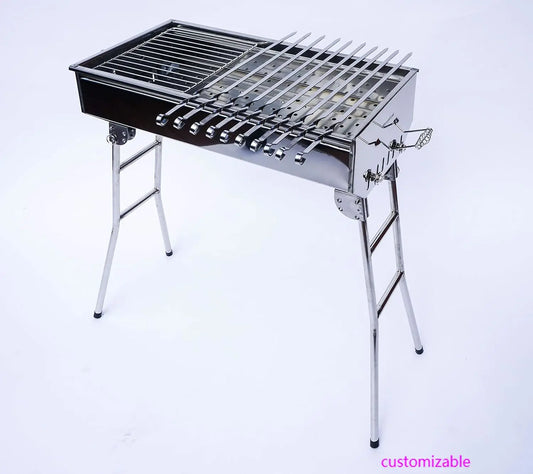 STAINLESS STEEL CHARCOAL GRILL for MANGAL SHISH KABAB, KABOB,  and BBQing.