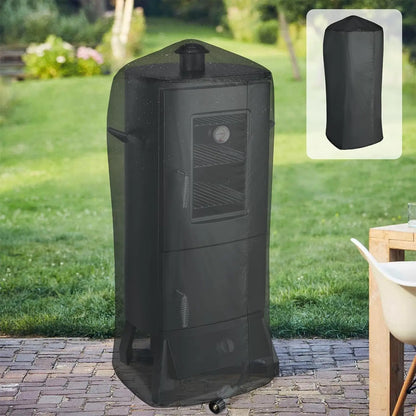 Heavy Duty  Vertical Propane Smoker Grill with Cover, Temperature Control and  Three Removable Shelves.