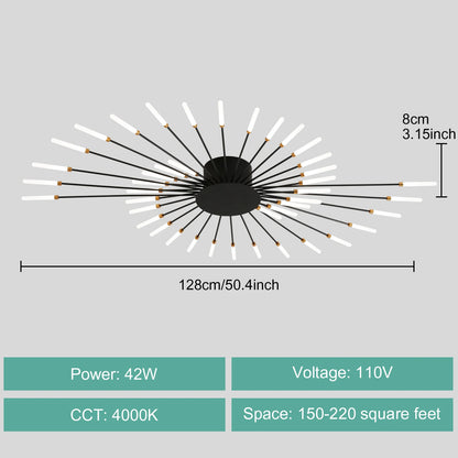 Gold Black Modern LED Chandeliers for Living Room or Bedroom Ceiling