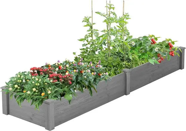 96x28x10'' Over Ground Raised Garden Large Long Planter Box for Outdoor, Tool-Free Assembly