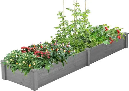 96x28x10'' Over Ground Raised Garden Large Long Planter Box for Outdoor, Tool-Free Assembly