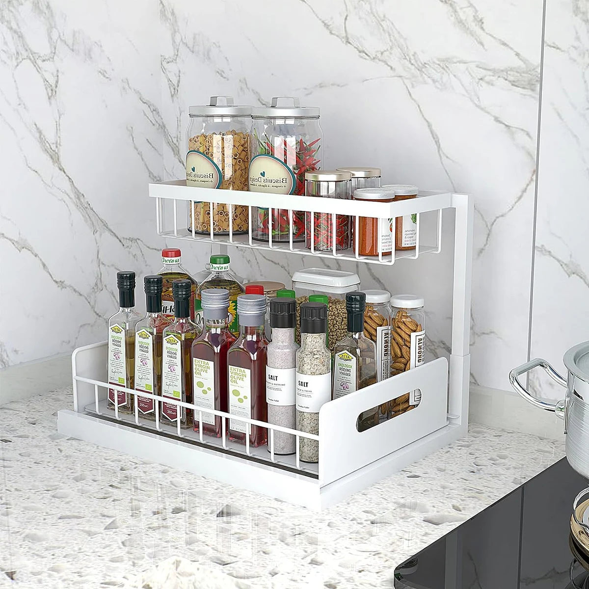 2 Pack Under Sink Pull Out Cabinet Organizer