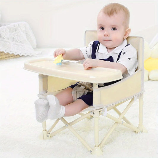 Stylish and Durable High Chair with Adjustable Footrest and Detachable Cushion for Comfortable Feeding