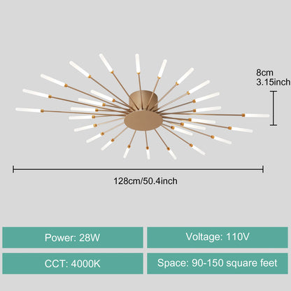 Gold Black Modern LED Chandeliers for Living Room or Bedroom Ceiling
