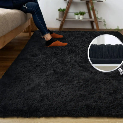 Plush, Fluffy Soft Anti-Skid Durable Area Carpet for Living Room, Girls Bedroom, or Kids Room