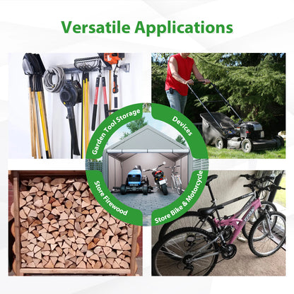 10x10 ft Heavy Duty Portable Outdoor Garage Shed