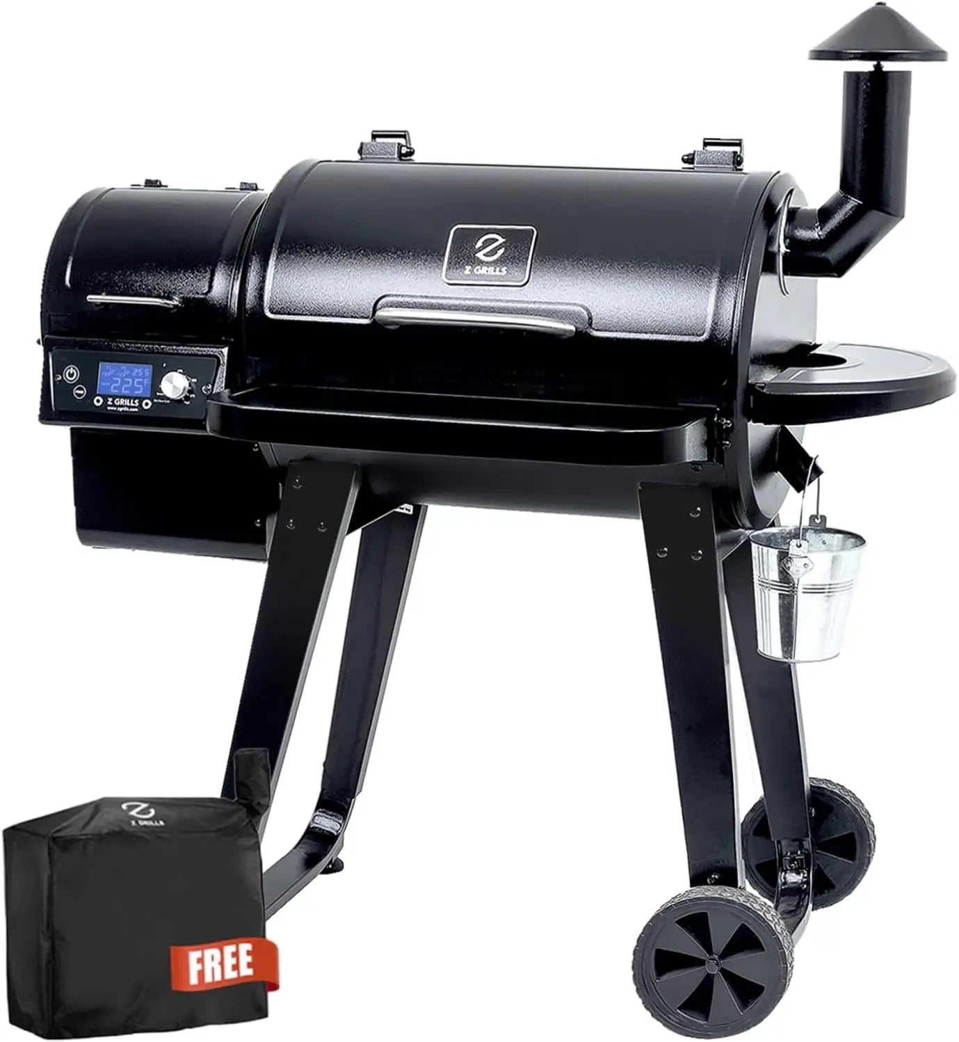 8 in 1 450 Sq. Ft. Cooking Area Wood Pellet Grill & Smoker with  Auto Temperature Control.