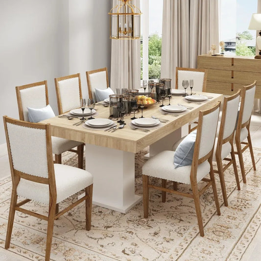 Large Modern 78.7" Rectangular Dining Table for 4-8 People