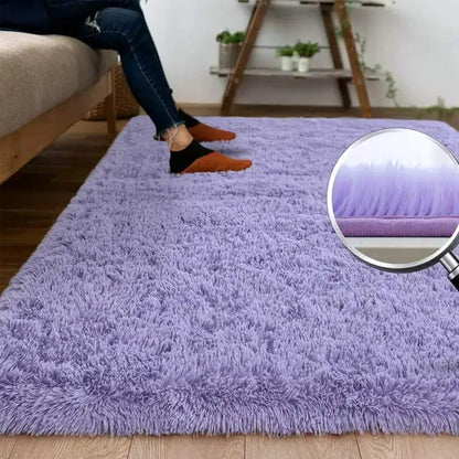Plush, Fluffy Soft Anti-Skid Durable Area Carpet for Living Room, Girls Bedroom, or Kids Room