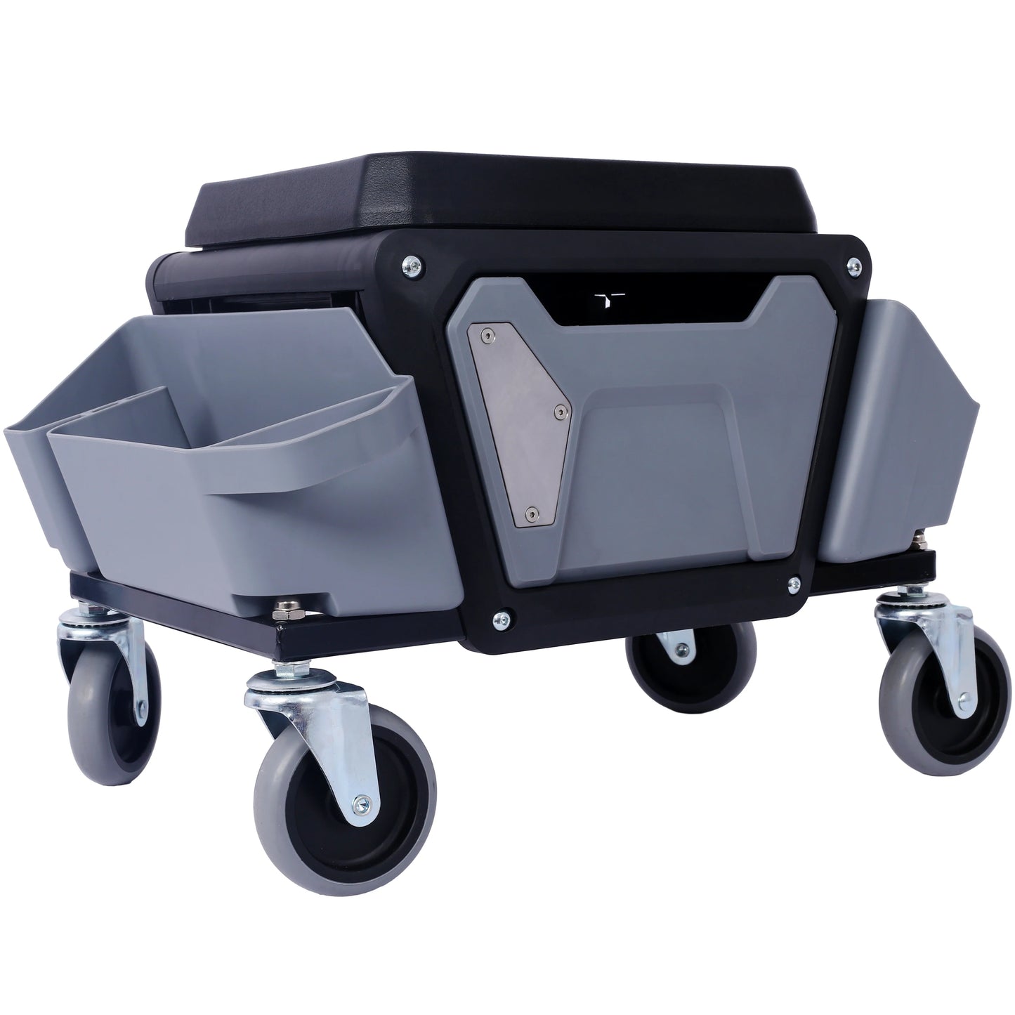Heavy Duty 330 Lbs. Load Capability Mechanic Garage Stool with Wheels and Soft Rubber Cushion Seating .