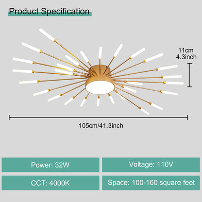 Gold Black Modern LED Chandeliers for Living Room or Bedroom Ceiling