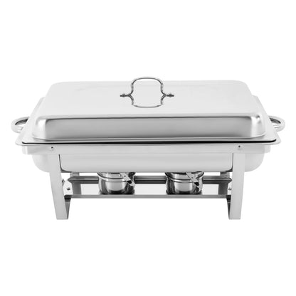 7.5L Rectangular Stainless Steel Buffet Chafing Dish Warmer with Folding Frame for Party Banquet