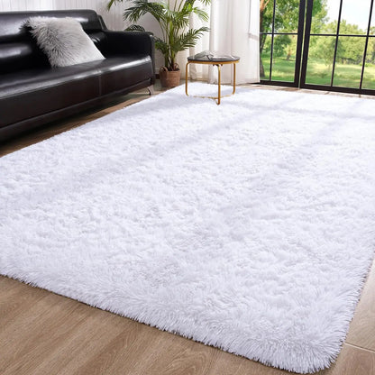 Plush, Fluffy Soft Anti-Skid Durable Area Carpet for Living Room, Girls Bedroom, or Kids Room
