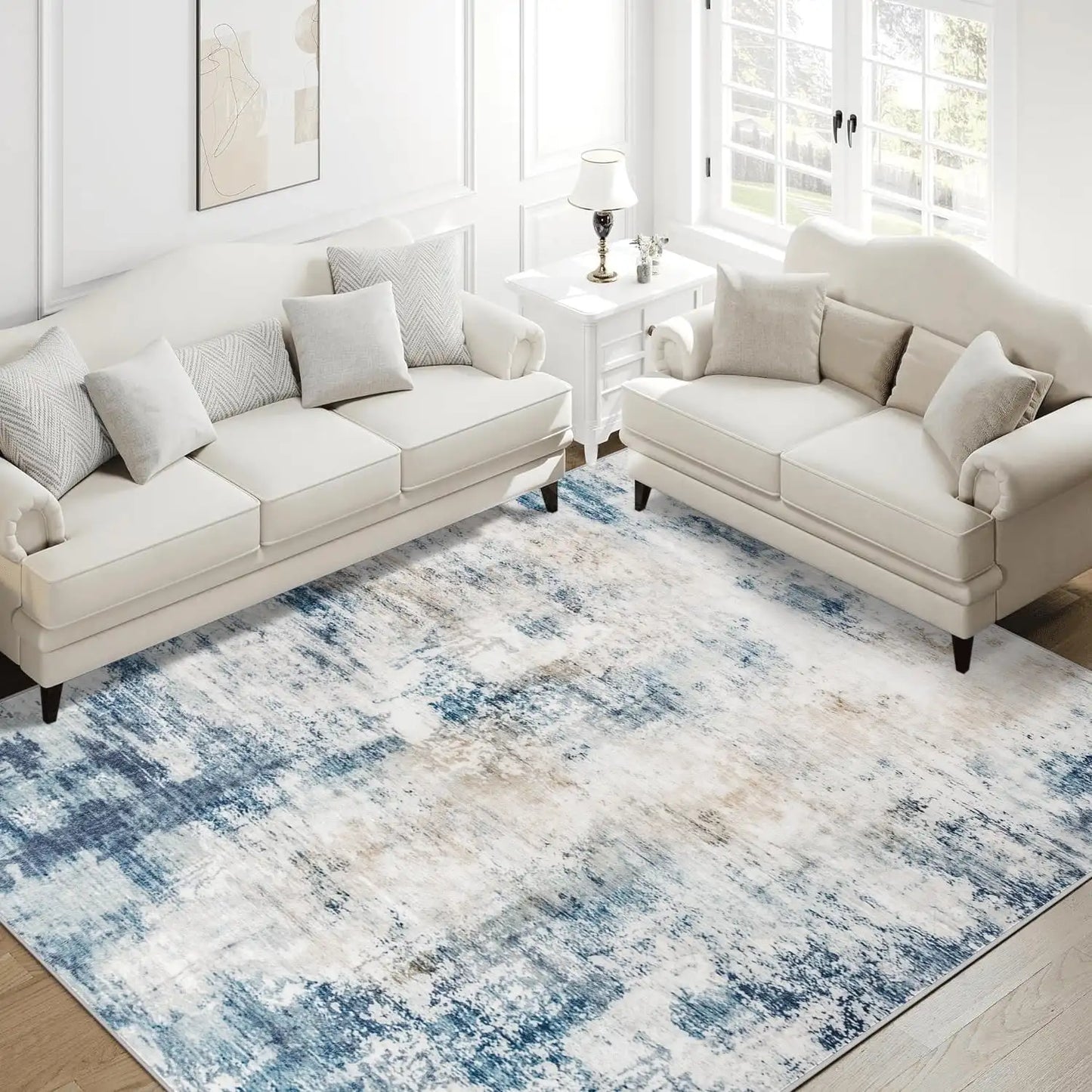 Modern Large Soft Abstract Size Area Rug for Living Room, Bedroom, and Home Decor